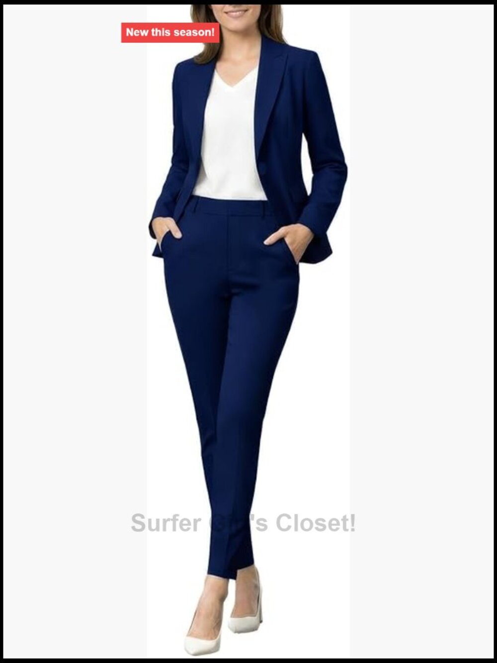 Women's 2-Piece Pant Suit Set Professional Blazer & Pants